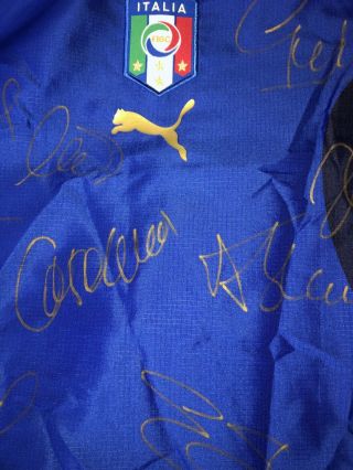 Italy Italian vintage azzurri puma 2006 world cup signed shirt buffon pirlo 3