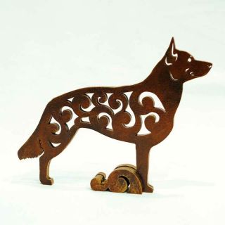 Australian Kelpie Dog,  Dog Figurine,  Dog Statue Made Of Wood (mdf),  Handmade