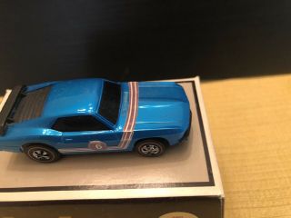 VINTAGE Awesome Turquoise HOT WHEELS SIZZLERS MUSTANG BOSS 302 WITH CUBE Mattel 3