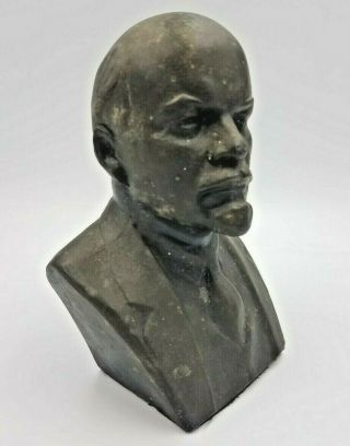 Vintage Lenin Bust Ussr Soviet Russian Cccp Propaganda Vintage Statue Metal