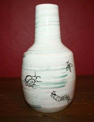 Vintage Studio - Art Pottery Vase Hand Painted 1940