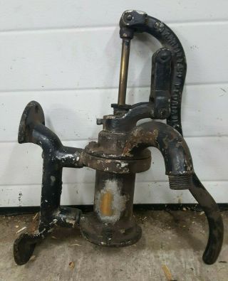 Antique Vintage Cast Iron Brass Hand Water Pump Well Cistern Cj Hartley Co.