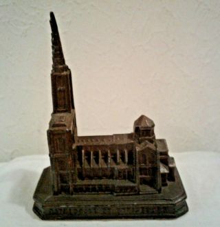 Cathedral Of Strasbourg (france),  Vintage Metal Souvenir Building