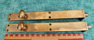 Reclaimed Victorian Solid Bronze Tensioned Long Sliding Door Bolts