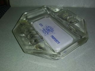 Vintage Chicago Police Department Glass Ashtray - City Of Chicago CPD 3