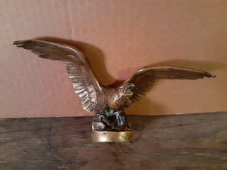 Vintage Antique Louis Lejeune Bald Eagle Hood Ornament Car Mascot England Bronze