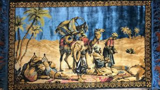 Vintage Arabian Middle Eastern Camel 3 Kings Tapestry Carpet Rug Desert Ss19