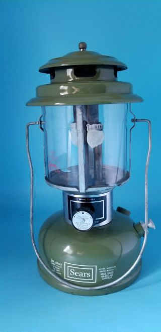 Vintage Coleman For Sears Lantern Model 72325 - 1,  Avocado Green - Date 10/1975 -