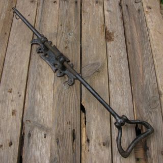 Vintage Large Iron Door Bell Pull / Front