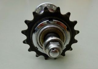 VINTAGE CAMPAGNOLO C RECORD PISTA/TRACK SMALL FLANGE REAR HUB,  32h PERFECT 2
