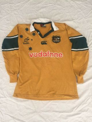 Vintage 1999 - 2000 Australian Wallabies Rugby Union Ccc Vodafone Jersey Size M