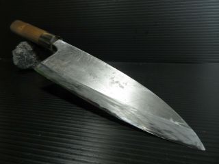 Vintage: Japanese Kitchen Knife/ Big And Heavy Deba 200/375mm/ Horn / Masa ? /