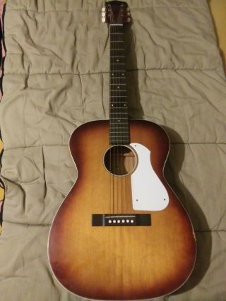 Vintage 1968 Silvertone Model 319 Acoustic Guitar Sunburst Usa Factory Second