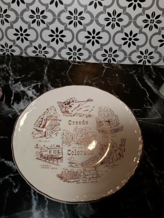 Vintage Creede Colorado State Souvenir Plate