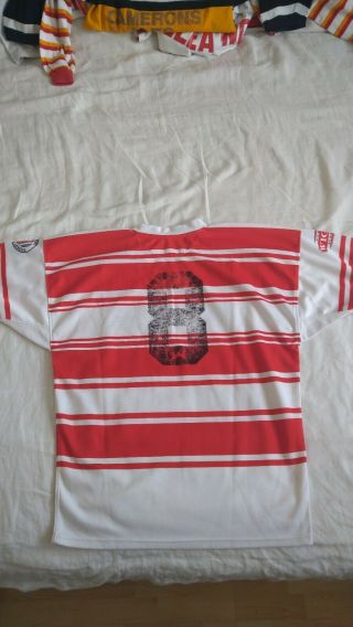 Vintage Match Worn Wigan Rugby League Shirt Jersey 91/92 Season Skerrett / Lucas 3