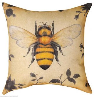 Pillows - Bee Indoor Outdoor Pillow - 18 " Square