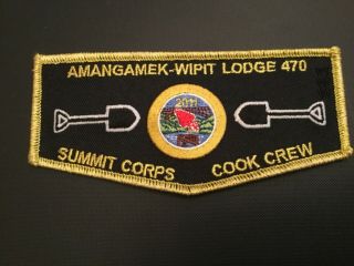 Icollectzone Oa 470 Amangamek Wipit Summit Corps Cook Crew Flap Ncac (c500)