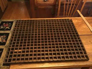 Vintage Antique Oak Wood Floor Register Grate Heating Vent 30 " X24 "