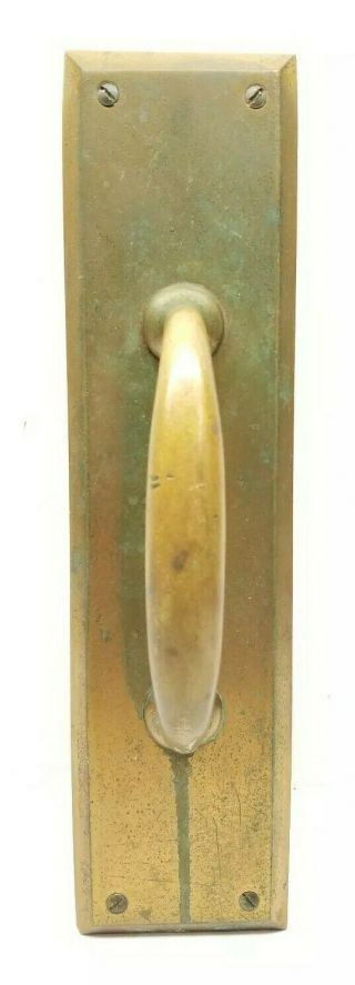 Vintage Large Brass Door Handle Or Pull Use On Sliding Door Patina Industrial