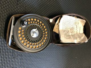 Vintage Orvis Cfo Ⅳ Fishing Reel With Vintage Leather Case - Euc