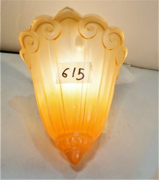 Antique Art Deco Glass Single Slip Shade For Sconce Chandelier Wall Fixtures