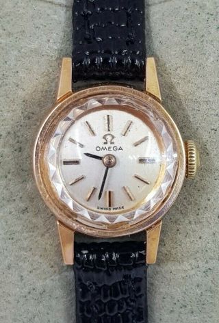 Omega Swiss Gold Plated Ladies Cocktail Watch Cal 484 Diamond Cut Ref 511.  166