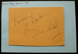 Queen Brian May Vintage Autographed Clipping 1978