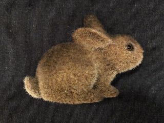 Vintage Josef Originals Japan Large Bunny Rabbit Fuzzy Flocked Figure