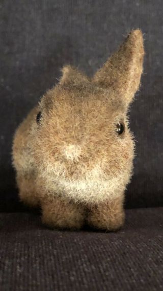 Vintage Josef Originals JAPAN Large Bunny Rabbit Fuzzy Flocked Figure 3