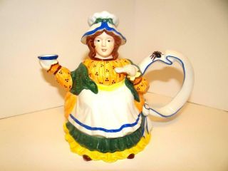 Department 56 Little Miss Muffet Hand Painted Teapot Ceramic Storybook Retired