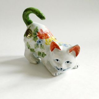 Vintage Cat Andrea By Sadek Ceramic Animal Figurine Gift Collectable 5 " Inch
