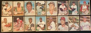 Vintage 1967 Topps Baseball Posters Complete Set Of 16 - Mickey Mantle & More