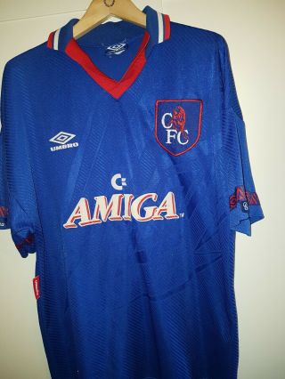 Chelsea Fc Vintage Retro Xl Umbro Coors Home Shirt Season 1994 - 1995
