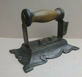 Antique Edwardian Cast Iron Art Nouveau Shop String Holder Dispenser