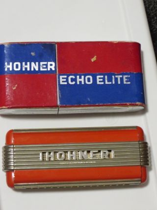 Vintage Hohner Echo Elite Harmonica Germany & Box (1930 