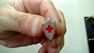 Vintage American Red Cross Tiffany & Co.  Sterling Pin