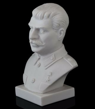Joseph Stalin Marble Bust Stone Figurine Soviet Ussr Russian Communist Leader
