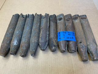 10 Antique Old Cast Iron Window Sash Weights 3 - 1/2 And 4 Pounds