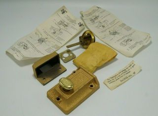 Old Stock Vintage Elgin Deadbolt W/ All Hardware Keys & Manuals