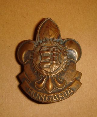 Vintage Hungary Boy Scout Hat Pin Badge Only At 1947 World Jamboree Mondial