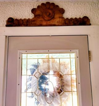 Architectural Salvage Wood Ornate Piece Over The Door