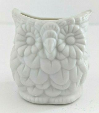 Vintage Coty Owl Votive Sweet Earth Candle Charms White