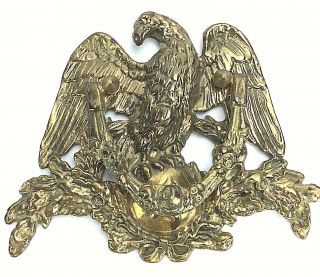 Vintage Solid Brass American Eagle Figural Door Knocker Hardware Victorian