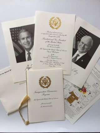 2005 George W.  Bush Inauguration Congressional Invitation Package Dick Cheney