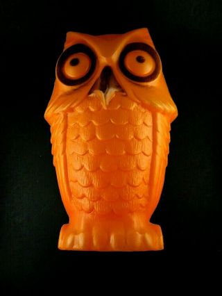 Vintage 1960s? Era Plastic 13 " Halloween Owl Blow Mold No Light Minty
