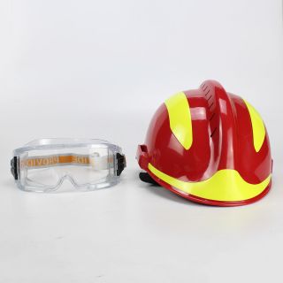 Fire Fighter Rescue Helmet Protective Glasses Red China Capf Safety Protector F2