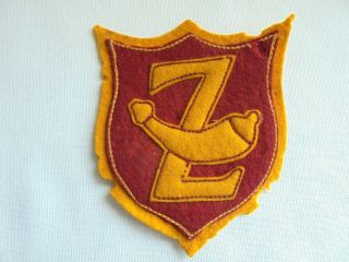 Vintage " Z " With A Powder Horn Felt Patch - Possibly Early Boy Scout Camp Patch