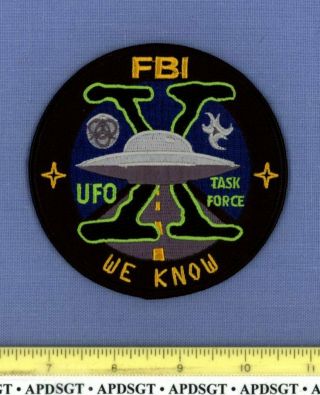 Fbi Ufo Task Force Roswell Mexico Federal Police Patch Fe X - Files Nasa Alien