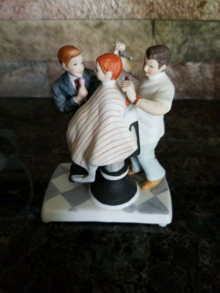 Vintage Norman Rockwell " First Haircut " Figurine 1986