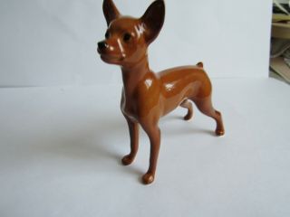 Toy Terrier Dog Figurine Russian Top Quality Porcelain Souvenir